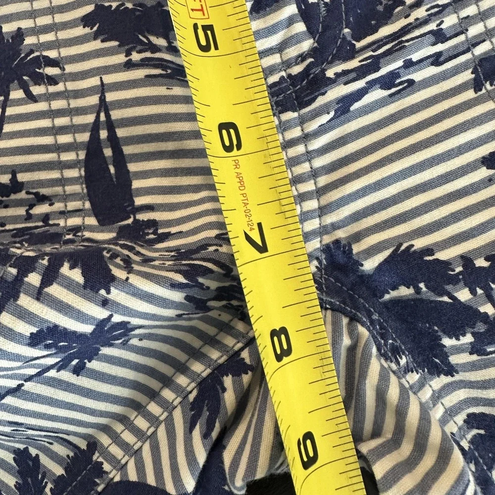 Vineyard Vines Pants Womens 00 Blue White Palm Tree Stripe‎ Sailboat Stretch